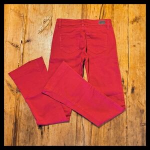 💋 Sexy AH Cherry Red Paige Lou Lou Flared Jeans